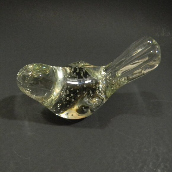 Vintage Glass Bird Paperweight Controlled Bubbles - Picture 3 of 5
